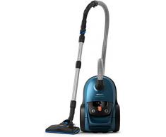 Philips Staubsauger mit Beutel FC8783/09 Performer Silent (750 Watt, 4 L Staubbeutelvolumen, 66dB für leises Saugen, ideal für Allergiker) blau