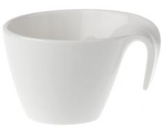 Villeroy & Boch Flow Kaffeetasse, 200 ml, Premium Porzellan, Weiß