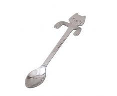 Romote Zwei Stücke Katze Löffel Set Edelstahl Kaffeelöffel Teelöffel Pack von 2