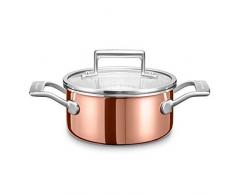 KitchenAid KC2P15EHCP Kochtopf, Edelstahl, 16 x 16 x 10 cm, silber/kupfer