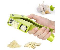 Cocoda Knoblauchpresse, 2 in 1 Knoblauchschneider Fleischwolf und Schneide, Garlic Press Edelstahl Rostfrei, Garlic Crusher Spülmaschinenfest & Leicht zu Reinigen, für Frischen Ingwer und Knoblauch