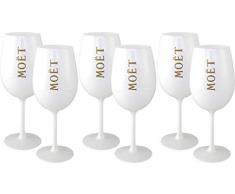 Moët & Chandon Ice Impérial Champagner Gläser Weisse Kelche aus Glas (6 Stück im Set)