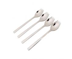 ODN 4 Stück Edelstahl Göffel für Outdoor und Camping, Spork 2in1 Löffel und Gabel
