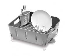 simplehuman, kompaktes Abtropfgestell, grau, 5 Jahre Garantie