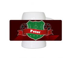Fußball-Bierkrug mit Namen Peter und schönem Fußball-Wappen - Fan-Bierkrug personalisiert - Deutschland-Krug - Bierhumpen