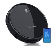 Saugroboter,Tesvor M1 mit 4000PA Powerleistung Roboterstaubsauger WLAN Staubsaugerroboter mit Raumkarte in Echtzeit Optimiert für Tierhaare Allergene Glatt Teppichböden mit APP Alexa/Google