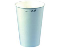 PAPSTAR Becher, Pappe, rund, 200 ml, 8 x 8,8 cm, weiß (100 Stück), Sie erhalten 1 Packung á 100 Stück