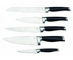 Jamie Oliver - formschöner Messerblock aus Buchenholz mit 5 Messern. Klingen aus japanischem MOV Edelstahl.