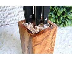 D.O.M. Messerblock DESIGN aus Olivenholz