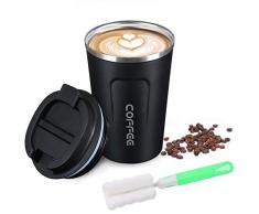 flintronic Kaffeebecher 380 ML Autobecher Travel Mug | Thermobecher, Edelstahl Kaffee-to-Go-Becher | Thermosflasche | Doppelwandig Vakuumisolierter | Isolierbecher BPA Frei | Mug Edelstahl Travel Mug