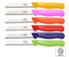 Löffler Schneidewaren Co. Solingen Messer Obst: 6 Edelstahl-Gemüse-/Obstmesser aus Solingen, 8,5-cm-Klinge Sägeschliff (Gemüse-Messer)