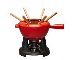 Le Creuset Gusseisen Käsefondue-Set, kirschrot