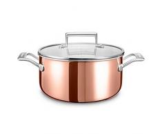 Kitchenaid Kochtopf, Edelstahl, Silber/Kupfer, 24 cm