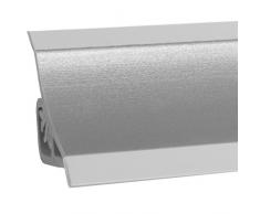 HOLZBRINK Küchenabschlussleiste Alu Satin Küchenleiste PVC Wandabschlussleiste Arbeitsplatten 23x23 mm 150 cm