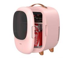 SWQG-Bratentopf 8L Beweglicher Auto Mini-Kühlschrank Fridge Gefrierschrank 12V / 220V for Auto Home Reise Kühlung und Heizung Auto Kühlbox, Rosa/Weiß (Farbe : Pink)