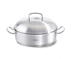 Fissler original-profi collection / Edelstahl-Bräter (4,8 L - Ø 28 cm) Schmortopf rund , Bratentopf mit Deckel, spülmaschinengeeignet - Induktion