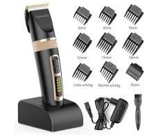Haarscherer Maschine, Romanda Profi Leise Haarschneidemaschine, 9 Aufsteckkämme, 5 Einstellstufen, LCD Anzeige, Wiederaufladbare Haartrimmer Haarschneider für Herren Männer Kinder