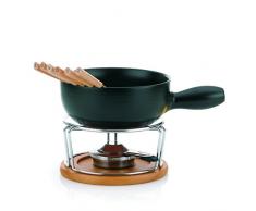 Kela 361306 Käsefondue-Set, Natürliches Design, 10-teilig, Feuerfeste Keramik, Käsefondue-Set Natura, 1 L