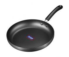 Pfanne, 28 cm， induktionsgeeignet, antihaftversiegelt, schwarz Beschichtete Bratpfanne Pro Einzigartiger Spitzen-Qualität Kombiniert aus Kupfer, Edelstahl und Hart Eloxiertem Aluminium.