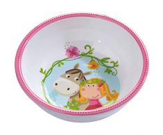HABA 300384 - Schüssel Vicki & Pirli, Kinderschüssel aus Melamin mit rutschfestem Boden, spülmaschinengeeignet