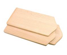 Unbeschriebene Frühstücksbrettchen 22 x 10,5 x 1 cm, 3 Stück, aus Holz, zum Verzieren mit dem Brandmaler oder Anmalen