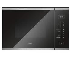 CASO | EMGS25 Einbau-Mikrowelle mit Quarz-Grill | 60cm breit, für 38cm hohe Nische, Touch, 1000W, 25 L, Design Edelstahl schwarz verspiegelt