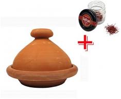 Marokkanische Tajine Marrakesch natur Ø 22 cm + 1g Safranfäden