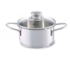 Fissler häppchen / Mini-Kochtopf (Ø 12cm, 0,5 L) Edelstahl-Topf, Snacktopf, mit Glas-Deckel, Induktions-geeignet