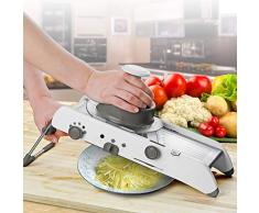NANGE Multischneider | Gemüsehobel | Obstschneider,Edelstahl Multireibe Küchenreibe Mit,Reibe Edelstahl Klingen,Gemüse Schneider Würfel Hobel - Gemüsehobel Set,Handschutz