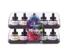Talens Ecoline Wasserfarbe 10 x 30ml Gläser-Set