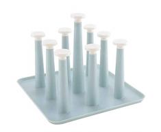 Kunststoff Cup Shelf Abtropfhalter Getränkehalter Schnelltrocknend Abtropfgestell Cup Storage Shelf für Flaschen Becher und Zubehör (Blau)