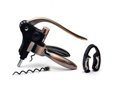 SODIAL Professionelle Zink Legierung Power Wein ？Ffner Flasche Korkenzieher ？Ffner Set mit Folien Schneider Premium Kaninchen Hebel Korkenzieher für Wein