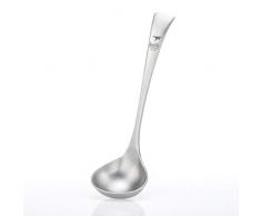 iBasingo Keith Suppenschöpfer, Reiner Titansuppenlöffel Haushaltsstärke Langer Griff Geschirr Breieintopf Sauce Wein Tiefe Schöpfkelle Scoop Gadget Kochen Ti8706