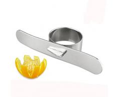 duquanxinquan Edelstahl Orangenschäler Zitruswerkze Orangenschäler mit Kanneliermesser Edelstahlklinge