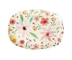 Rice Melamin-Teller Essteller oval 100% Melamin Blumen bunt