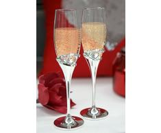 2er-Set Champagnerglas HEARTS von Casablanca Design