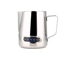 Edelstahl Aufschäumkännchen Milchschaumbehälter mit dem Thermometer