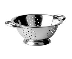 KADAX Nudelsieb aus Edelstahl, Durchschlag, Seiher, Sieb für die Küche, Küchensieb, Filter, Zwei Griffe und eine stabile Basis, für die Geschirrspülmaschine geeignet (19,5cm)