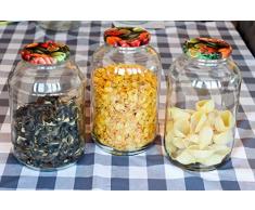 AGROHIT Einmachglas 6 St Gurkenglas Einmachgläser Einweckglas 4 L Glas +Deckel 6 St