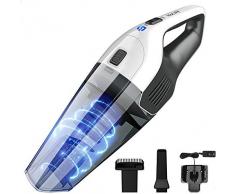 Holife Handstaubsauger Akku Beutellos 6000Pa, 11.1V /25min Handsauger Kabellos (870g, Doppel-Filtersystem, Wandhalterung, Rückschlagklappe, HEPA-Filter, Tragtasche), Akkusauger für Zuhause Auto Küche