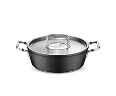 Fissler luno / Aluminium-Bratentopf (Ø 28 cm) Braten-Topf, beschichtete Töpfe, antihaftversiegelt, Bräter mit Metall-Deckel, alle Herdarten – auch Induktion