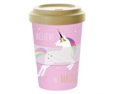 PFIFF Bambus-Becher TravelMug Pink Unicorn, rosa, one size