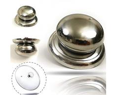 Kerafactum Ersatzgriff für Glasdeckel aus Edelstahl 3X robuster Pfannengriff Deckelknopf Austausch Topf Griff Knauf Topfdeckel Universalgriff Topfdeckelgriff Deckelgriff Ersatz Pfannen Deckel