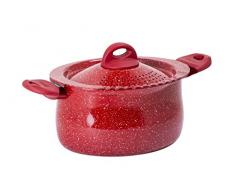 Bialetti Pastatopf Madame Rubino Induction 26cm, Aluminium, grau/rot, 26 cm