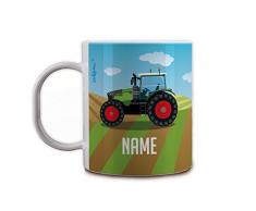 Striefchen® Kunststoff Kindertasse - Traktor - mit Namen des Kindes