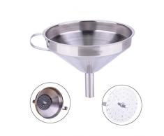 Qinlee Edelstahl Trichter Multifunktion Trichter Parfüm/Öl/Toner Liquid Getrennt Gerät Küche/Labor/Garage/Auto Trichter Zubehör (10 * 11CM)