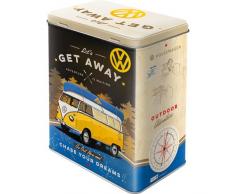 Nostalgic-Art Vorratsdose, Stahl, Volkswagen Bulli-Lets Get Away, 10 x 14 x 20 cm
