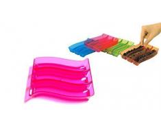 Olivenschale für Tapas, Antipasti etc.Kunststoff in Wellenform Größe Farbe rot