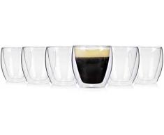 Sänger Doppelwandige Cafe Creme Gläser Kaffee- Cappuccino- Glas 6 teilig 250ml