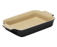 Le Creuset rechteckig Steinzeug Auflaufform, Emaille, schwarz matt, 13 x 18 cm